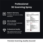 Revopoin 3D Scanning Spray for 3D Scanners, Semi-Permanent Until Wiped, for Reflective, Transparent, Black or Highly Textured Surfaces, 500ml, AB-P