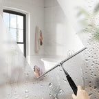 Eahwey 12-51’’ Telescopic Window Squeegee for High Windows, 2-in-1 Window Cleaning Kit with Extra Silicone Blade & Hook, Professional Squeegee for Shower Glass Doors (Window Squeegee Set)