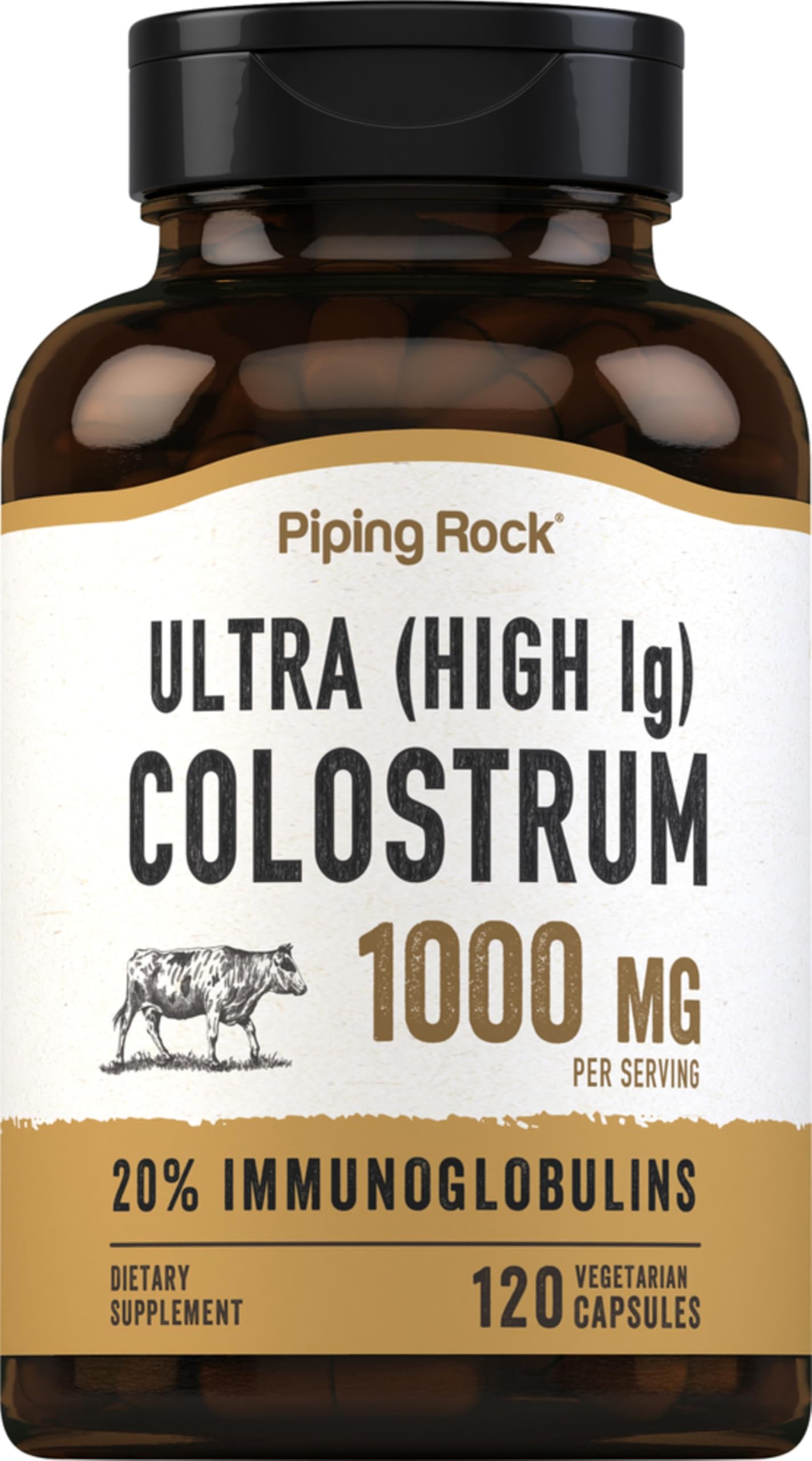 Piping Rock Colostrum Capsules 1000mg | 120 Pills