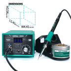 YIHUA 939D+ Digital Soldering Station, 75W Equivalent with Precision Heat Control (392°F to 896°F) and Built-in Transformer. ESD Safe, Lead Free with °C/°F display (Green)