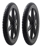 Marathon 92010-2PK Flat-Free 20" Tire and Wheel Assembly, Centered Hub, Ball Bearings, Heavy-Duty Plastic Spoked Wheel, Replacement for Rubbermaid Big Wheel and other Carts, Easy Install, 2 Pack