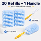 Duster Refills Compatible with Swiffer Duster Handles, 20 Count, 1 Handle
