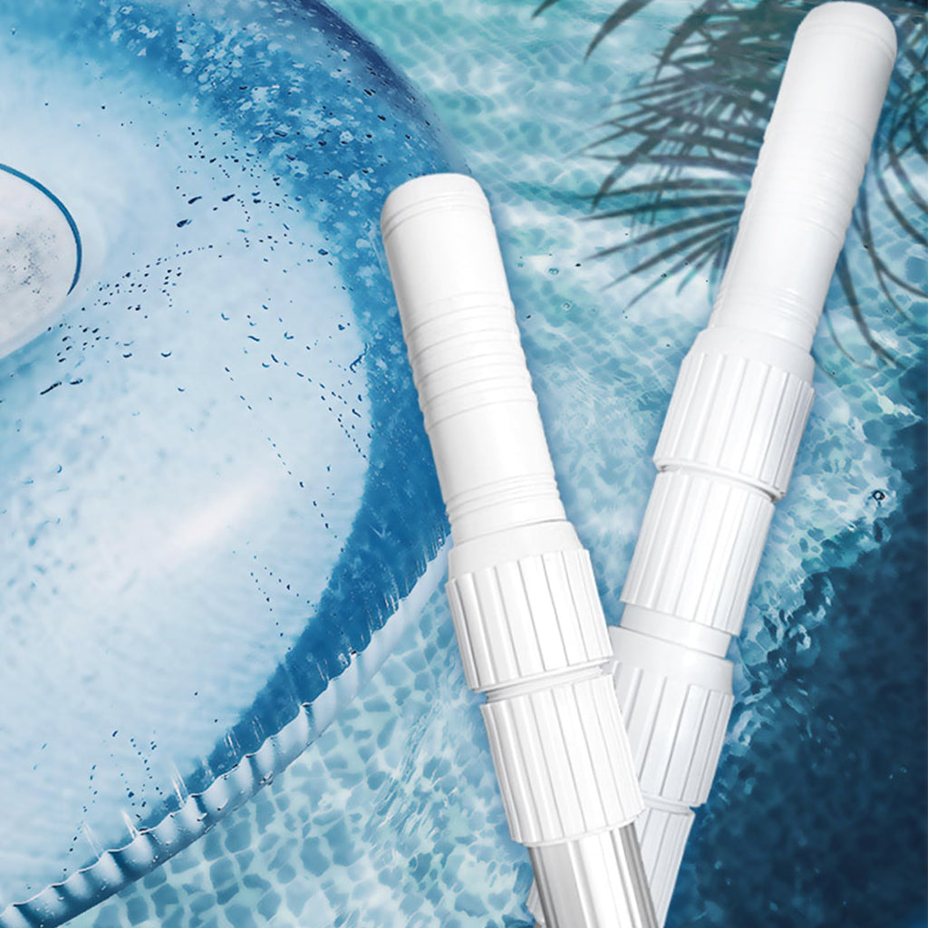 JSPJSP Pool Pole- Professional 9-Foot Telescopic Pool Cleaning Rod,Pool Rod Adjustable Telescopic Rod, Used for Cleaning Nets, Brushes, Vacuum Heads (9-feet)