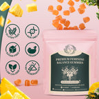 Mosslly Feminine Balance Gummies for Women - Premium Balance Supplement for Women PH Health, Gut Healthy, Immune Support, Hawaiian Pineapple Flavor, 60 Gummies
