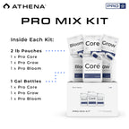 Athena Pro Hydroponic Nutrients Kit 3-Part NPK Fertilizer 2lb in 1 Gal Jugs