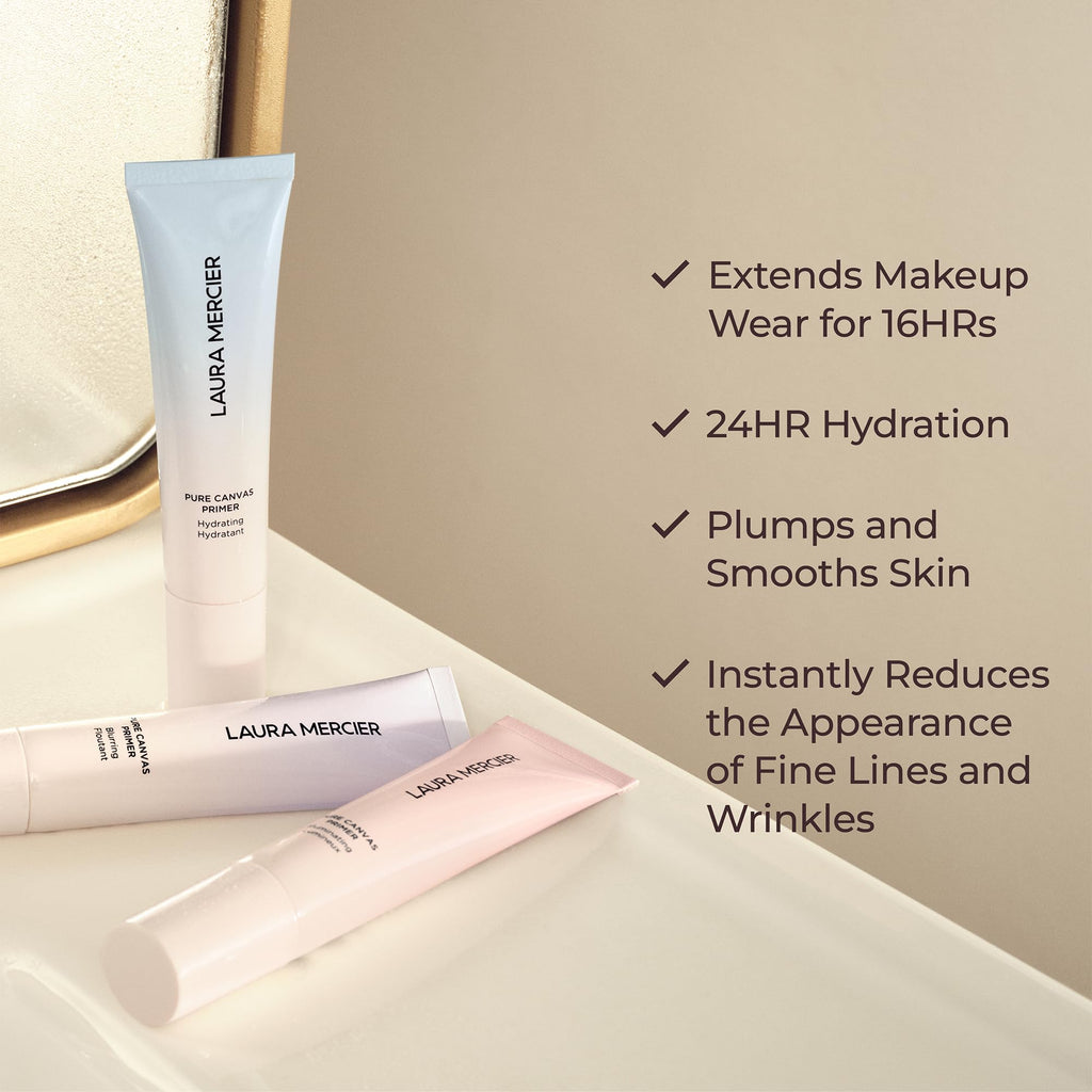 Laura Mercier Flawless Treats Mini Prime + Set Duo, Talc-Free Translucent Loose Setting Powder Ultra-Blur, Hyaluronic Acid Infused, Hydrating Primer, For Normal to Dry + Mature Skin, Holiday Gift Set