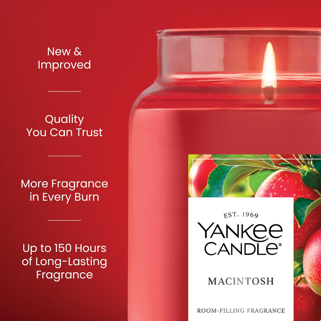 Yankee Candle Macintosh Scented Candle, 22oz Large Jar