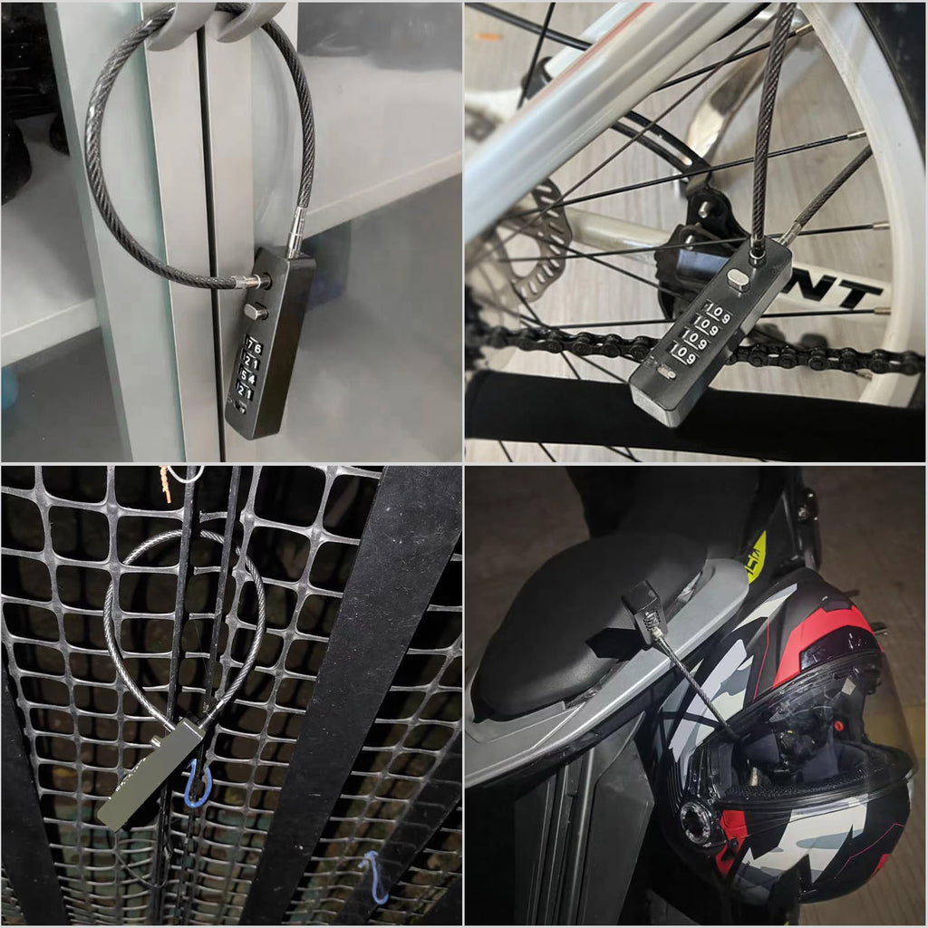 gate Locks for Outdoor Fence gate Lock Locker Lock Bike Cable Chain Combination Outdoor