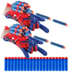 keumi 2 Sets Spider Web Shooters for Kids Halloween Party Favors Cosplay Launcher Gloves with Wrist Toy Set Hero Webs Shooter for Kids