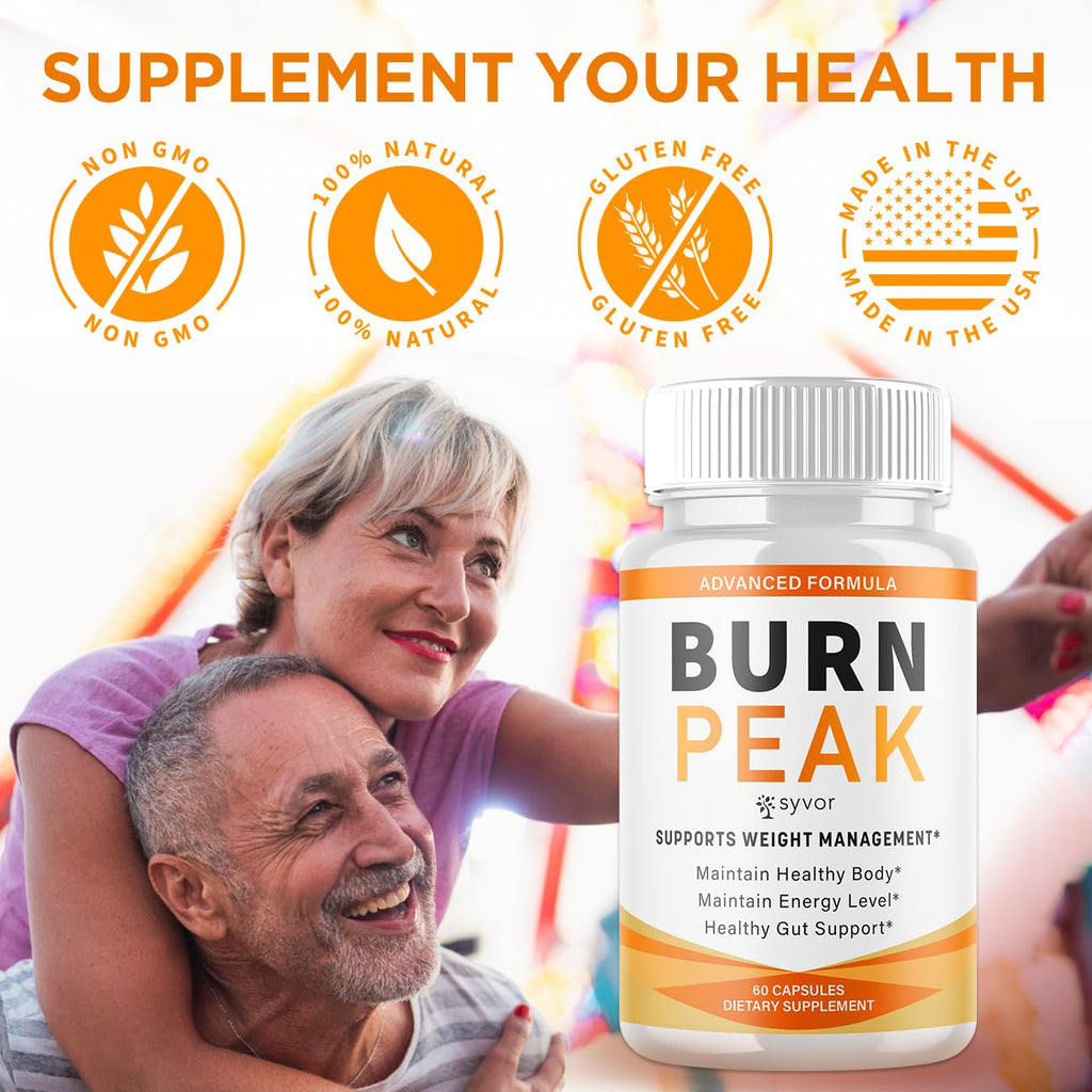 (2 Pack) Burn Peak Capsules, Official Burnpeak Pink Salt Pills with All Natural Ingredients, Advanced BurnPeak Health Supplement with Premium Vitamins for Active Lifestyle Support (120 Capsules)
