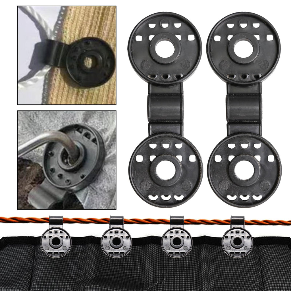 100PCS Shade Cloth Clips with Lock Grip, Heavy Duty Round Plastic Clips for Windproof Awning, Sun Shade Net, Garden Greenhouse and Anti Bird Netting