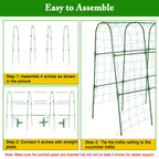 Tegarbed 48x46 in U-Shape Cucumber Trellis for Climbing Plants Outdoors