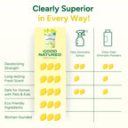 Good Natured Brand | Carpet Deodorizer & Freshener Powder | 47 oz Pet Odor Eliminator for Strong Odor & Pet Urine | Fresh Natural Lemon & Eucalyptus Scent | Safe for Homes with Pets