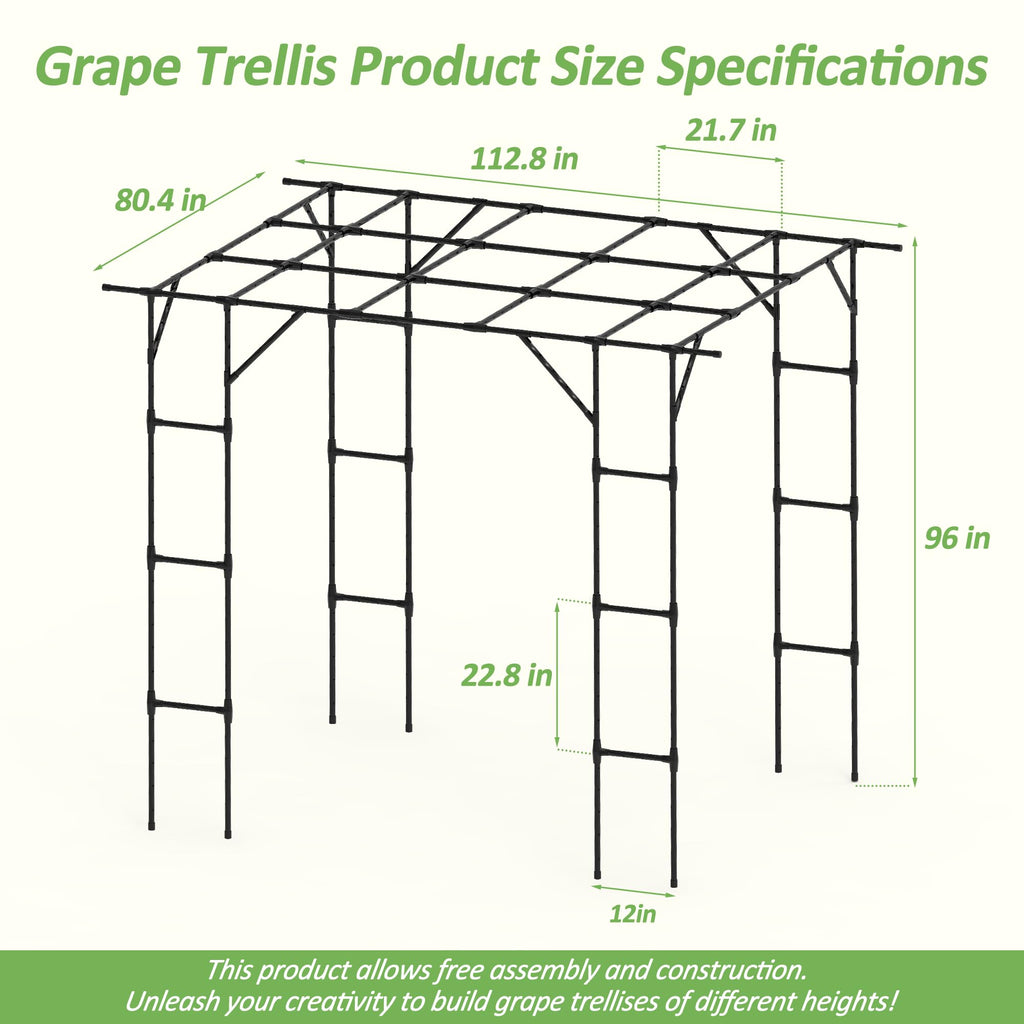 Grape Vine Trellis - Cucumber Trellis Size: 112.8 * 96 * 80.4 inches