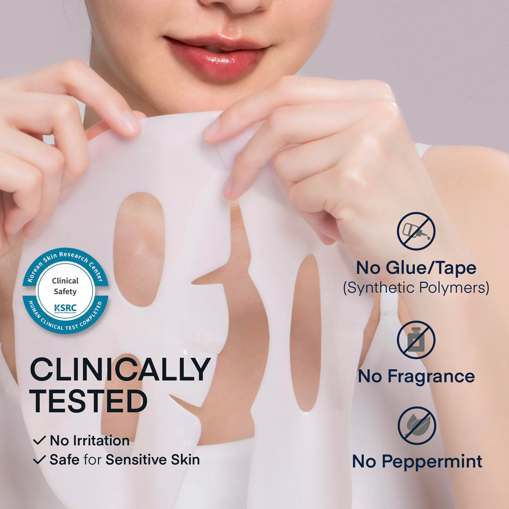 TEREZ & HONOR Korean Real Deep Bio Collagen Face Mask - 4ea x 33g Hydrogel Overnight Masks for Deep Hydration, Glowing, Pore Minimizing, Elasticity, Fragrance-Free, 100 Da Ultra-Low Molecular Collagen