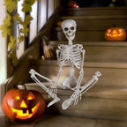 XONOR 3ft Halloween Skeleton Human Full Body Skeleton Decorations for Halloween Party Haunted House Supplies (1pc)