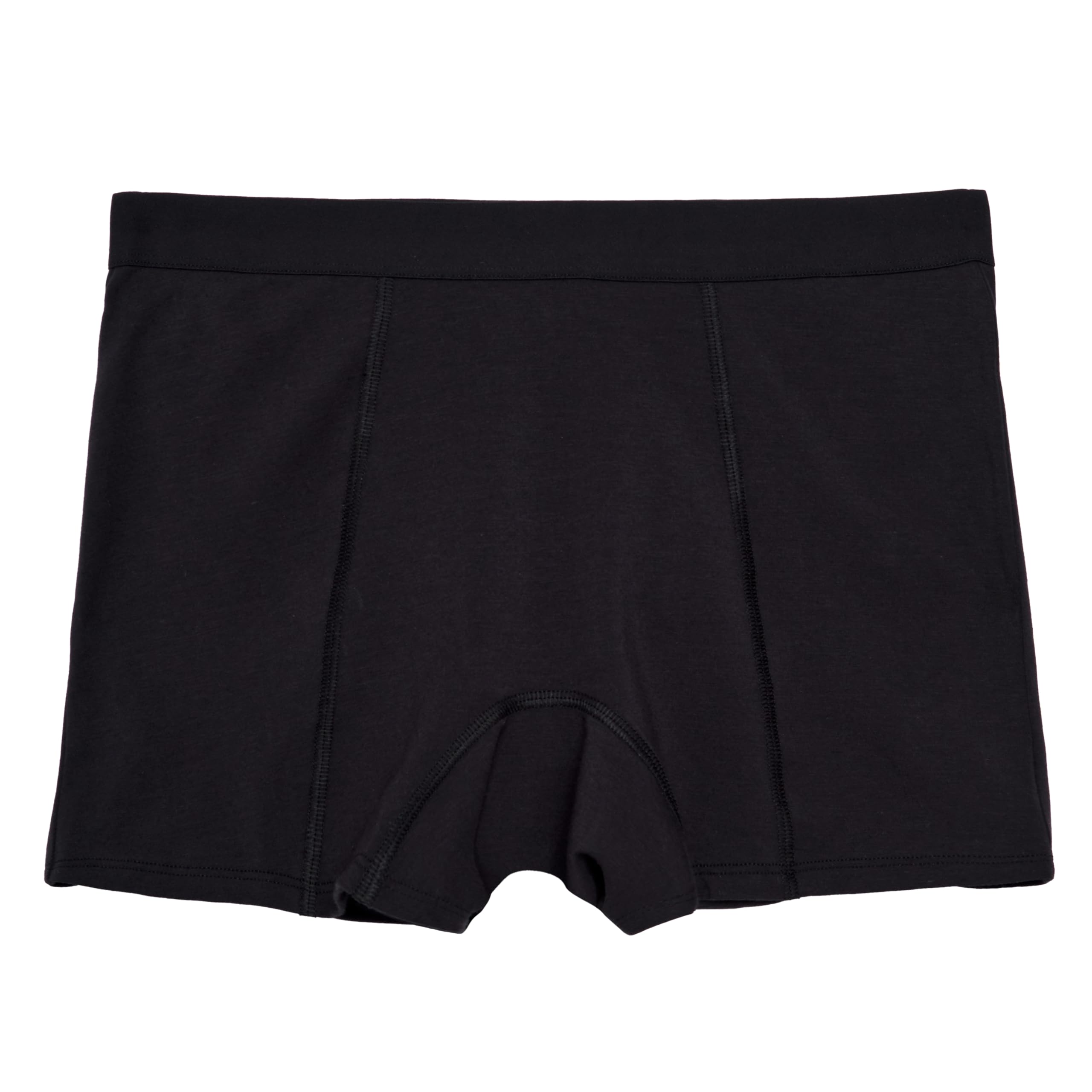 Thinx Ultra-Soft Period Underwear, Overnight Boy-Shorts Leakproof, Holds Up to 12 Regular Tampons*, Period Underwear for Women, Reusable & Controls Odor, Black, M