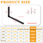 Alise Floating Shelf Brackets,Black Bracket for Shelves Heavy Duty L Wall Bracket Corner Brace,Stainless Steel Joint Angle Brackets for Wooden Board Hanging Support,10x6x1.2 Inch Upgraded(Pack of 4)
