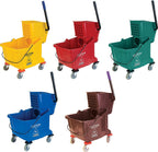 SPARTA Commercial Mop Bucket with Side Press Wringer, Floor Cleaning Essentials for Commercial and Home Use 26 Quart Capacity, 1 Count, Yellow
