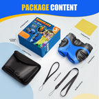 LET'S GO! Toys for 3+ Year Old Boys, Compact Waterproof Binocular for Kids Hunting-Hiking Presents for Kids Christmas Stocking Stuffers for 3-7 8-10 Year Old Grandkids Easter Toys for Boys Blue Gifts