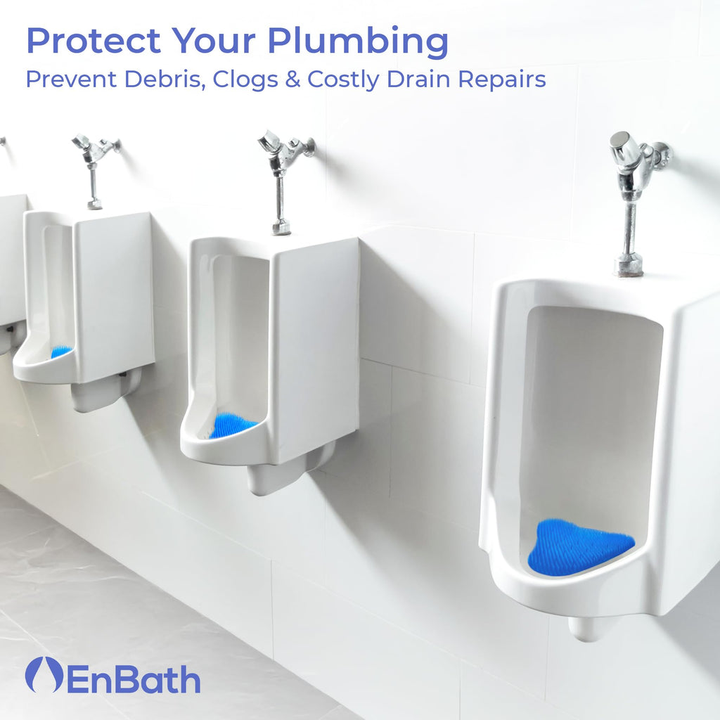 12-Pack Urinal Splash Guards for Men's Bathroom, Anti-Splash Urinal Screen Deodorizer with Long Bristles and Lasting Ocean Scent to Keep Your Restroom Smelling Fresh and Clean