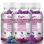 CocoaNee 3 Packs 3000MG Glucosamine Chondroitin Gummies, Extra Strength Joint Support Supplement with MSM & Elderberry, Flexibility, Antioxidant Immune Support Gummy for Adults, Men & Women 180Cts