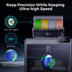 Creality RFID Hyper PLA Filament, 3D Printer Filament: with High Speed Printing 30-600mm/s, Spool Support CFS 1.75 mm,1kg(2.2 lbs) Hyper PLA for Most 3D Printer and K2 Plus Combo,Starry Green