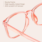 MIGSIR Blue Light Blocking Glasses for Computer Gaming, Fashion Fake Helps Reduce Screen Fatigue Eyeglasses for Women Men
