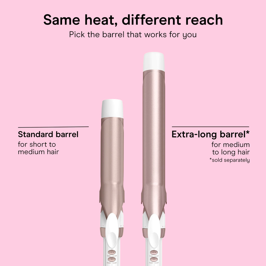 Conair Curling Iron, Double Ceramic, 1 1/4-in. Barrel, White/Rose Gold