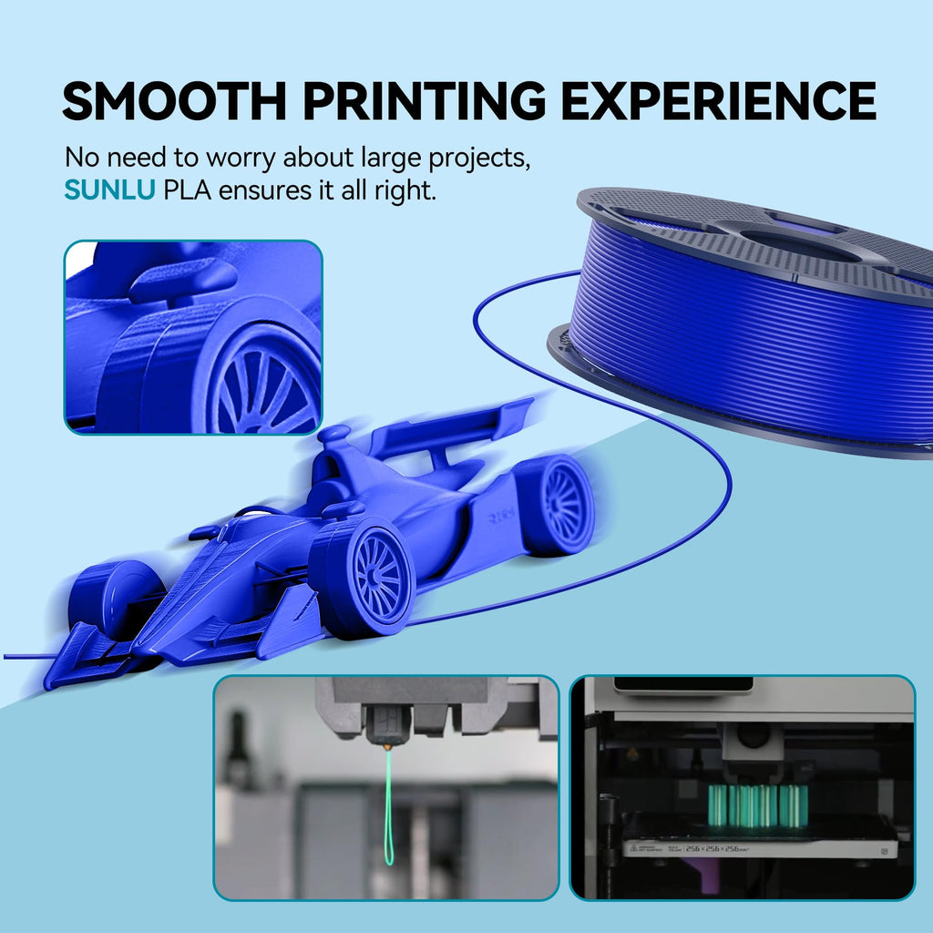 SUNLU 4kg PLA 3D Printer Filament Bundle Multicolor, Neatly Wound PLA Filament 1.75mm ±0.02mm, Individually Vacuum Packed, 4kg in Total, 1kg per Spool, 4 Pack, 4000g PLA,Black+White+Beige+Yellow
