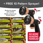 Pocket Hose Copper Bullet 50 FT Expandable Garden Hose, 10-Pattern Nozzle