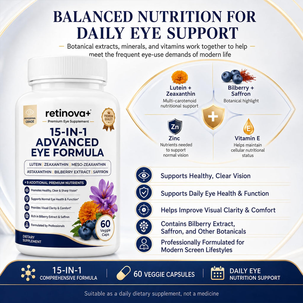 Retinova+ 15-in-1 Advanced Eye Formula, 60 Capsules