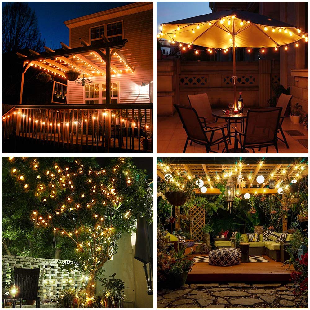 Metaku Globe String Lights Battery Operated Fairy Light 26ft 60LED & Remote