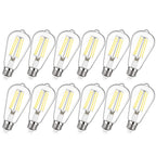 MAXvolador 12-Pack Dimmable Vintage LED Edison Bulb 60W Equivalent, 6W 850Lumens Edison Light Bulbs 5000K, ST58 Antique LED Filament Bulb, E26 Base