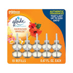 Glade PlugIns Air Freshener Refills, Hawaiian Breeze, 10 Count