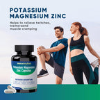 Potassium Magnesium Supplement - 150 Capsules - High Absorption Magnesium Complex - Potassium Supplement to Support Vascular Health & Leg Cramp