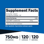 Nutricost Creatine HCl 120 Capsules - Made with CON-CRET Creatine, 750 MG Per Capsule