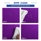 Hiasan Round Tablecloth 80 Inch - Waterproof Stain Resistant Spillproof Polyester Fabric Table Cloth for Dining Room Kitchen Party, Royal Purple