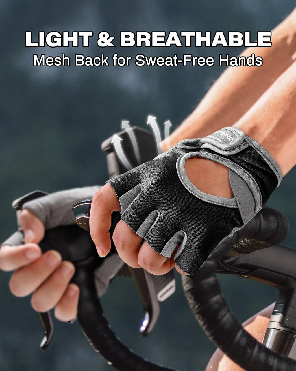 VINSGUIR Workout Gloves for Women and Men, Breathable Weight Lifting Gloves for Gym Exercise, Fitness, Training, and Cycling, with Excellent Grip and Cushion Pads