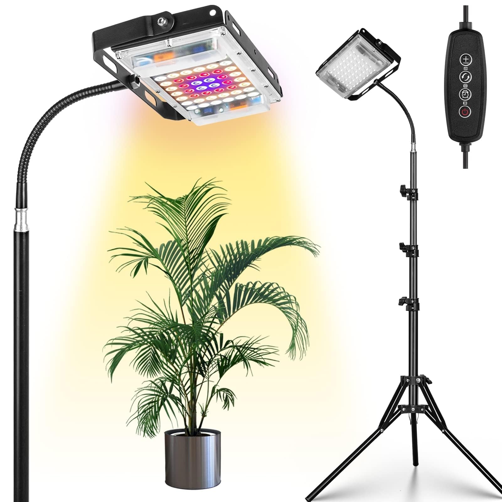 LBW Grow Light with Stand, Full Spectrum Floor Grow Light for Indoor Plants