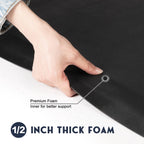 OmySalon 4'x5' - 1/2'' Thick Salon Anti Fatigue Mat for Hairstylist Standing, Barber Floor Matt with Circle Cut Out for Styling Chair, Hair Cutting Hairdressing Equipment