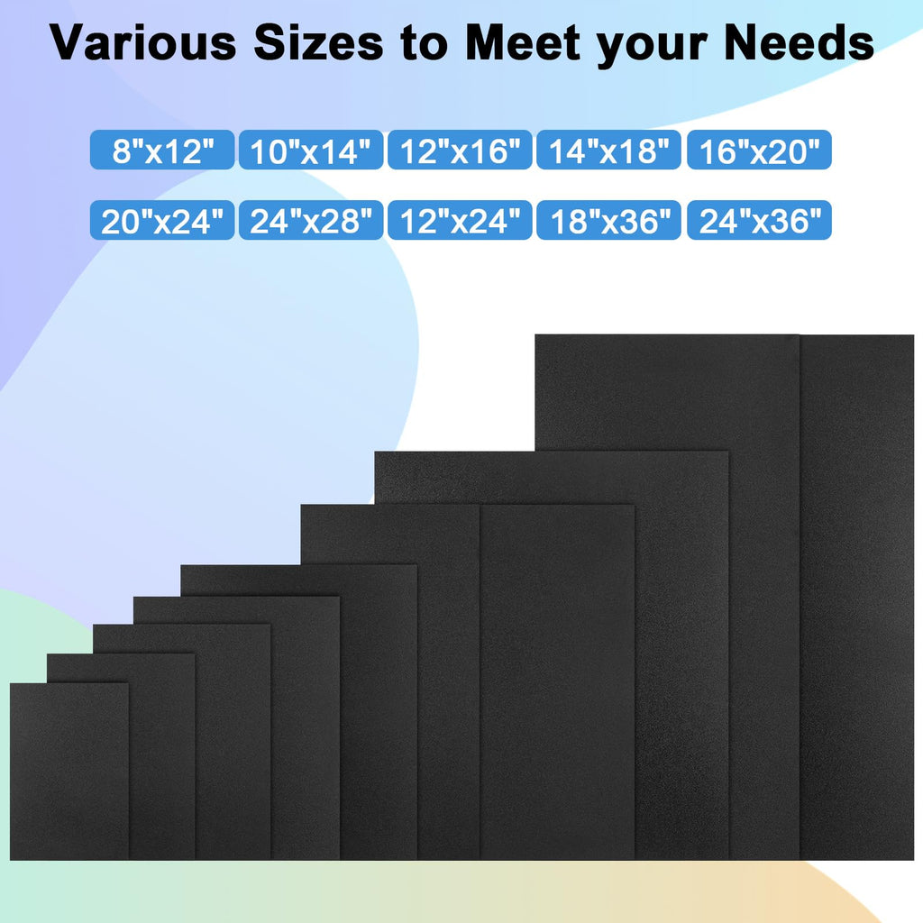 Lswteiz Black ABS Plastic Sheet 24" x 36" x 1/4" Thick Black Rigid Thermoplastic Sheet (Upgrade Surface) 6MM Flexible High Tensile ABS Moldable Plastic Panel for Crafts, DIY, Signs