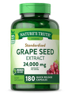 Nature's Truth Grape Seed Extract | 180 Capsules | Standardized Supplement | Non-GMO & Gluten Free Formula