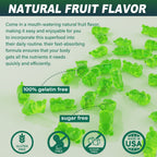 Sea Moss Gummies Sugar-Free, Extra Strength Irish Moss Gel Supplement with Iodine, Chlorophyll, Unfiltered ACV, D3, Burdock Root, Bladderwrack for Immune, Digestive, Skin, Hair, Det❤️x, Vegan, 2Pack