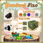 30Pcs Mystery Mini Animals Figures Set, 3D Printed Small Animal Flexible Fidget, 3D Printed Cute Animal Home, Executive Desk for Christmas Decoration, Tiny Animals Figurines Exquisite Cute Pet