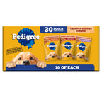 Pedigree Chopped Dinner Wet Dog Food Pouch, Variety Pack, 3.5 oz, 30 Count