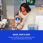 BLUELAND 100% Plastic-Free Dishwasher Detergent Tablets, 36 Count, Free & Clear, Eco-Friendly Dishwashing Pods, Natural, USDA Certified biobased