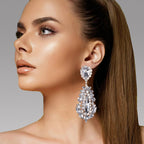 Prom Drop Chandelier Earrings for Women Dangling Bling Hypoallergenic Large Rhinestone Earrings Formal Wedding Jewelry