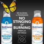 MediCleanse Sterile Saline Wound Wash and Wound Care Kit 7.4 Oz. 2 Pack