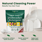 Truly Free Dishwasher Detergent Powder | Natural Dish Detergent, Dishwasher Soap | Plastic Free, Plant-Based, Clean, Heavy Duty Hard Water Stain & Grease Remover | Fragrance Free | 12.5 oz (Pack of 3)